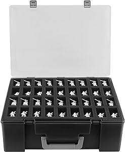 TPCY Miniature Storage Sturdy Carrying Figure Case -108 Slot Figurine Minature Carrying Case ,Compatible with Warhammer 40k, Dungeons & Dragons and More (Blackness)