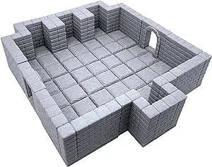 Deluxe Locking Dungeon Tiles - Ancient Alcoves, Paintable 3D Printed Tabletop Role Playing Game Terrain Scenery for 28mm Miniatures