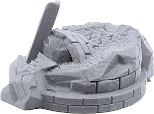 EnderToys Destroyed Watch Tower, Terrain Scenery for Tabletop 32mm Miniatures Wargame, 3D Printed and Paintable