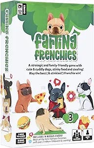 BOSS DOG GAMES Farting Frenchies - Fast-Paced, Simple, Strategic Card Game - Kids, Teens, Adults, Family - Parties, Trips, Camping, Game Night - Easy Setup - 20 Min. Playtime - 2-4 Players - Ages7+