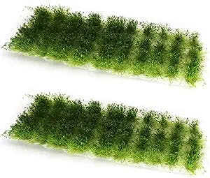 80 Pcs Green Bushy Tufts - The Perfect Addition to Your War Gaming Terrain!