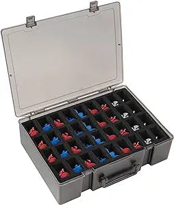 RISOU Minature Figurine Carrying Case Compatible with Warhammer 40k, DND and More - 72 Slots in Total (72 Slots)