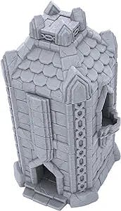 EnderToys Dwarf Settlement Tower by Makers Anvil, 3D Printed Tabletop RPG Scenery and Wargame Terrain for 28mm Miniatures