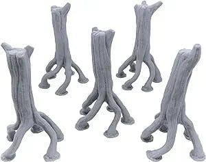 Winding Aerial Root Tree Trunks, 3D Printed Tabletop RPG Scenery and Wargame Terrain for 28mm Miniatures