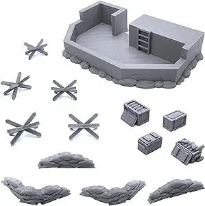 Siege The Shore, Terrain Scenery for Tabletop 28mm Miniatures Wargame, 3D Printed and Paintable, EnderToys