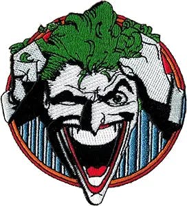 Batman Series The JOKER Grabbing Hair and Laughing Embroidered PATCH