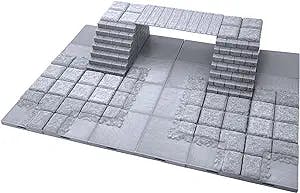EnderToys Locking Dungeon Tiles - Bridge Over Lava, Terrain Scenery Tabletop 28mm Miniatures Role Playing Game, 3D Printed Paintable