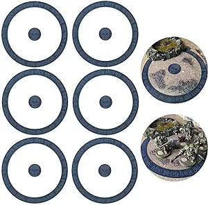 Jucoci Objective Point Markers 6PCS Set Objective Marker Compatible with WH40k Wargame (Miniature Not Included), Blue