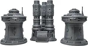 Tabletop Terrain Turrets + Generator Massa'Dun by War Scenery for Star Wars Legion and Sci-Fi Wargames and RPGs 28mm 32mm