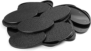 EasyPegs 75 x 42 mm Textured Plastic Oval Bases Wargames Table Top Games 20 Count