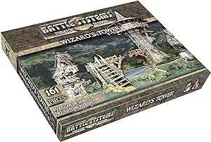 Battle Systems – Modular Fantasy Scenery – Perfect for Roleplaying and Wargames - Multi Level Tabletop Terrain for 28mm Miniatures – Colour Printed Model Diorama – DnD Warhammer (Wizards Tower)