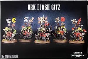Games Workshop 99120103033" Warhammer 40,000" Ork Flash Gitz Action Figure, Black