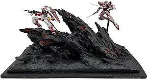 Allcolor Action Figures Accessories - Anime Figure Display Base - Figure Toys Flight Effects Holder - 1/12 Figures Diorama - 6 Inch Figures Stand - Volcanoes - DND Terrain
