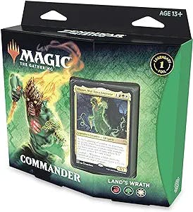 Magic: The Gathering Zendikar Rising Commander Deck – Land's Wrath | 100 Card Ready-to-Play Deck | 1 Foil Commander | Red-Green-White