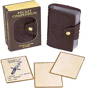 Stratagem Pocket Compendium Spellbook Holder| 26 Pages per Book & 54 Playing Cards| Tabletop RPG Fantasy Game|Tome of Recollection