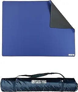 Board Game Playmat [3'x5'/Thick Super Cushioned/Stitched Edge/Water Resistant] with Carrying Case - for Tabletop Board Games, Card Games, RPG Games (Medium, Blue)