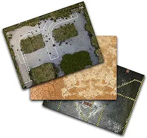 Game Mat Compatible with Warhammer 40k Kill Team - 22 x 30 Killteam Table Top Role Playing Mat Game Board for Warhammer Starter Set or Advanced Players - Durable Matte Finish and Lays Flats - (3-Pack)