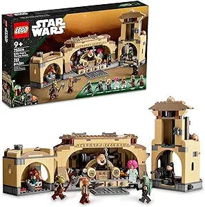 LEGO Star Wars Boba Fett’s Throne Room 75326 Buildable Toy for Kids 9 Plus Years Old with Jabba The Hutt's Palace & 7 Minifigures, Gift Idea