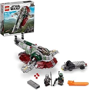 LEGO Star Wars Boba Fett's Starship 75312 Building Toy Set for Kids, Boys, and Girls Ages 9+ (593 Pieces)