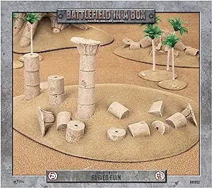 Gale Force Nine Battlefield in A Box: Forgotten City Buried Ruin, Includes Pre-Painted Buried Ruin Hill with 3 Pillars, 35mm Terrain, Tabletop Ready Scenery, Roleplaying Game Terrain, RPG Accessories