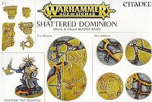 Games Workshop 99120299034 "Age of Sigmar Shattered Dominion Round Bases Action Figure, 40/65 mm