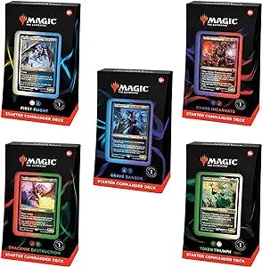 Magic: The Gathering Starter Commander Deck Bundle – Includes all 5 Decks
