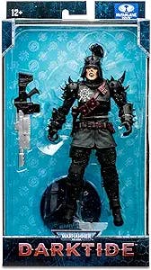 McFarlane Toys, 7-Inch Warhammer 4000 Darktide Traitor Guard Exclusive Action Figure with 22 Moving Parts, Multicolour Collectible Warhammer Figure with Collectors Stand Base – Ages 12+