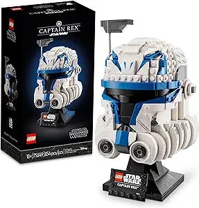 LEGO Star Wars Captain Rex Helmet Set 75349, The Clone Wars Collectible for Adults, 2023 Series Model Collection, Memorabilia Gift Idea