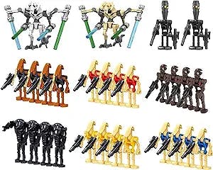 28-Piece Pack Battle Soldiers, Generals and Droids with Weapons Set, Building Blocks Action Figures Toy, Boys Kids Gift 492