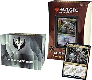 Magic The Gathering Strixhaven Commander Deck – Silverquill Statement (Black-White), 13+ years