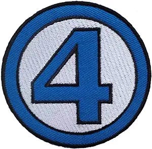 J&C Family Owned Marvel Comics Fantastic 4 Logo 3" Embroidered Sew/Iron-on Patch/Applique