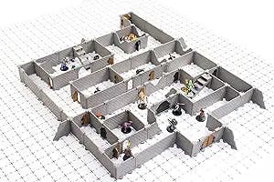 Modular Dungeon System: Tabletop & RPG Terrain Game Set for Dungeons & Dragons, Pathfinder, Castles & Crusades, 13th Age, Runequest, Asunder, Zombicide, and More! - Rogue Set (225+ Pieces 505 sqin)