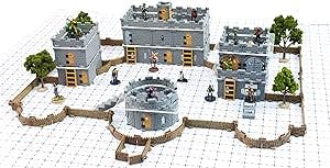 Modular Castle System: Tabletop & RPG Terrain Game Set for Dungeons & Dragons, Pathfinder, Castles & Crusades, 13th Age, Runequest, Asunder, Zombicide, and More! - Baron Set (450+ Pieces 505 sqin)