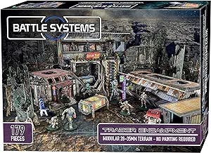 Battle Systems - Modular Tabletop 3D Gaming Sci-Fi Terrain - Perfect for 28mm-35mm Miniatures and Figures - No Painting Required - Science Fiction Aliens 40K Wargame - (Alien Catacombs)