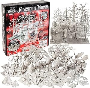 Monster Adventure Terrain 91Pc Paintable Forest Tree Set Fully Modular, Stackable 3D Tabletop World Builder-Use Alone or w/ Other Sets- Compatible with DND Dungeons Dragons, Pathfinder & All RPG Games