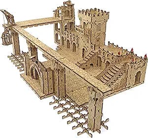TowerRex Dungeon DND Terrain 28mm - Fantasy Miniature Terrain for Tabletop RPGs, Warhammer, Pathfinder, and More